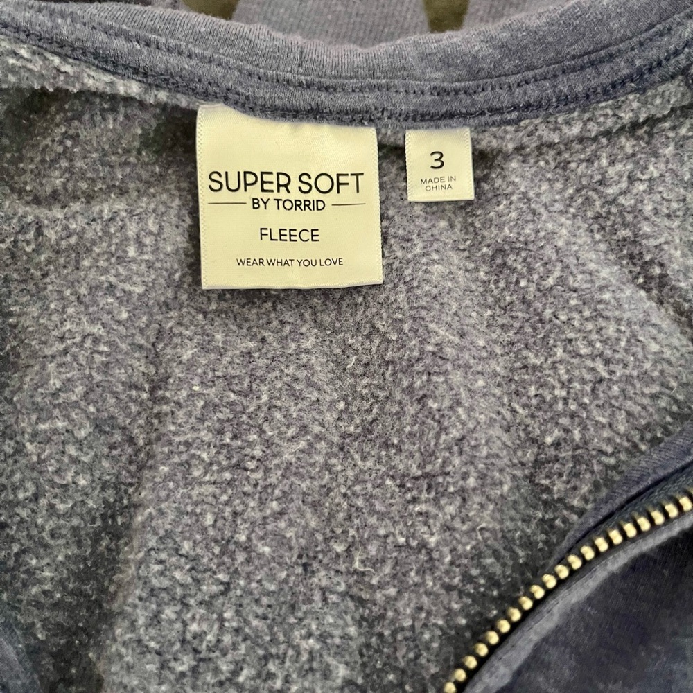 Navy Blue torrid Zip-Up Hoodie - Picture 3 of 3
